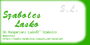 szabolcs lasko business card